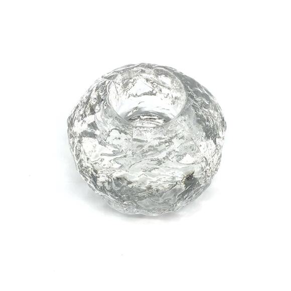 ORREFORS KOSTA BODA Crystal Snowball Large Tealight, Set of 2 - Picture 2 of 5